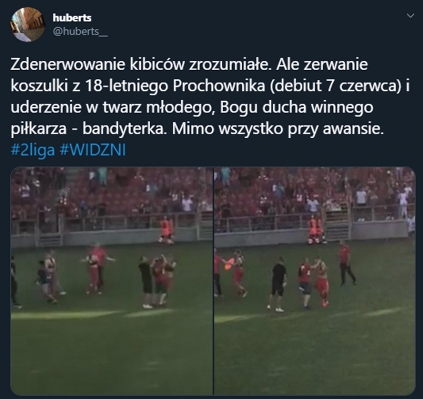 Młody piłkarz Widzewa UDERZONY przez ''kibica''